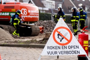 gaslek lekkage gas brandweer roken en open vuur verboden