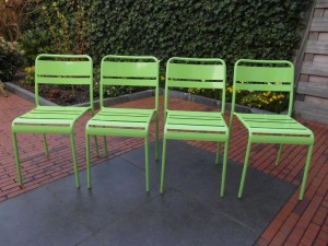 Groene stoelen